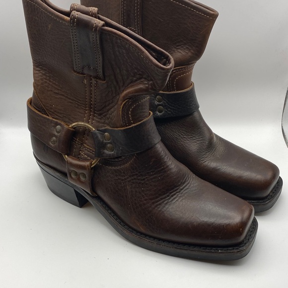 Frye Brown Leather Heeled Boots - Picture 1 of 9